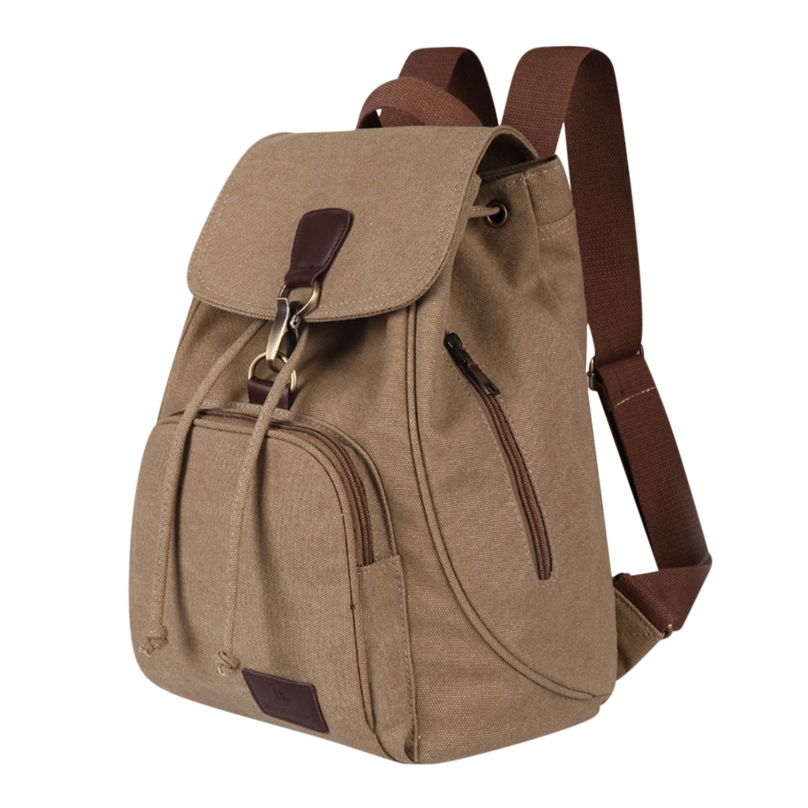 Canvas Vintage Backpack, Mens Travel Rucksack, Adults Casual Daypack