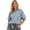 Z01-Blue2, variant on Women's Oversized Short Sleeve Leopard Prints Sweatshirt Crewneck Puff Sleeve Top Fall Crew Neck, Casual, Basic, Trendy Fashion, Lightweight Tops