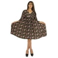thumbnail image 5 of Moomaya Womens Short Kaftan Cover Up Night Dress Kaftan Gown Kimono Sleeve&nbsp;Beachwear, 5 of 7