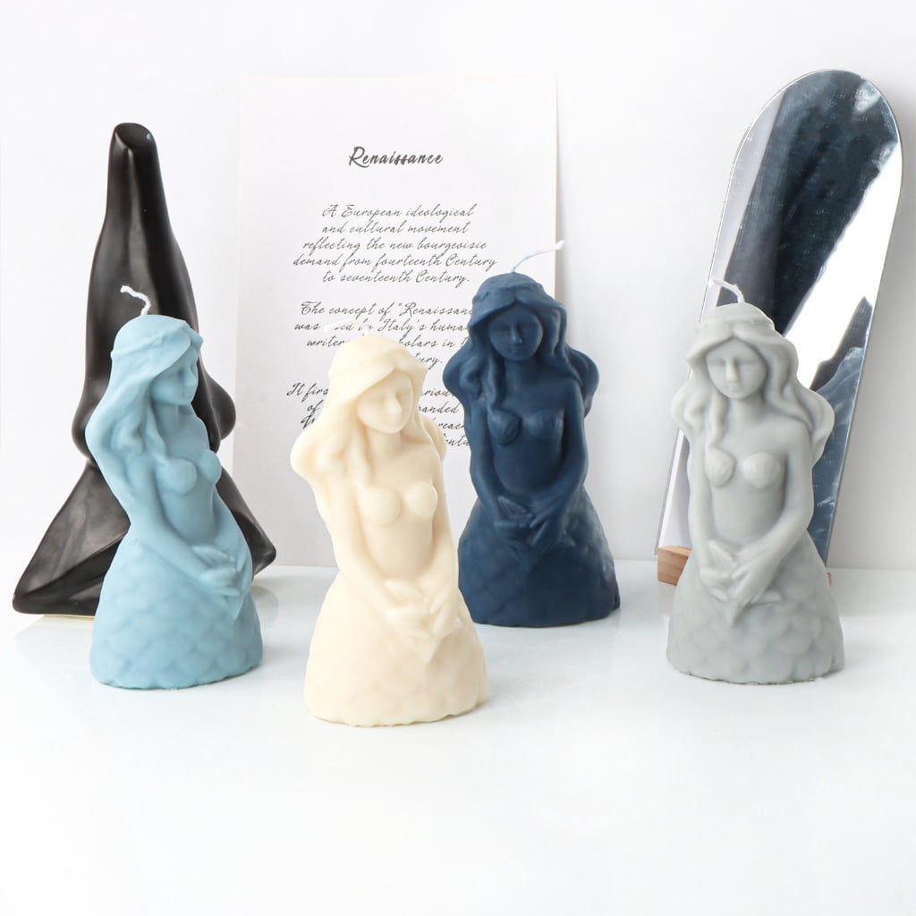 Silicone Candle Mold for Home Decorations Wax Mold Long Hair Candle Making DIY Candle Art Craft