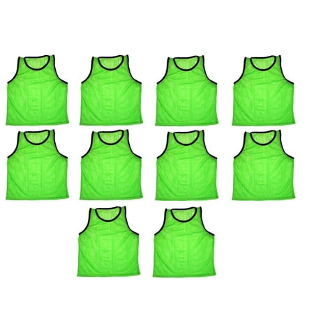 Soccer Scrimmage Vests - 10 Team Scrimmage Vests Pinnies Soccer Available in Yellow Green & Blue