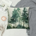 thumbnail image 2 of JRXY Watercolor Dark Green Teal Tree Pillow Covers Rustic Nature Forest Decorative Throw Pillows Winter Christmas Outdoor Farmhouse Cushion Case Decor for Sofa Couch Bed White, 2 of 5