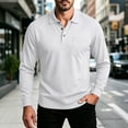 thumbnail image 2 of Thousandth Men's Waffle Long Sleeve Shirt Classic Collared Pullover Casual Breathable Shirts for Golf, Hiking and Active Days, 2 of 10