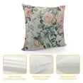 thumbnail image 4 of Leisuo Watercolor Rose Throw Pillow Cover Vintage Garden Plants Elegance Botanical Cozy Square Cushion Case for Men Women Boys Girls Room Home Decor, 4 of 5