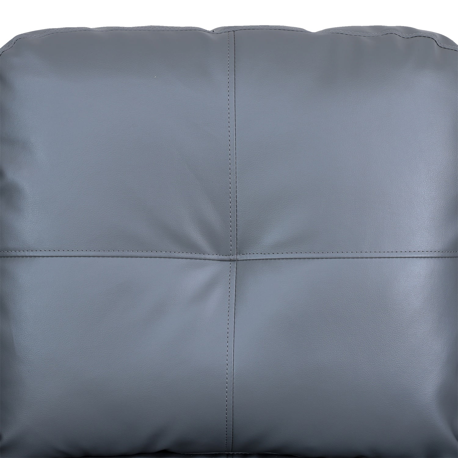 Hommoo Semi PU Synthetic Leather 4-Seat Couch Living Room Sofa Set, Modern Couch Sofa Set, Sectional Sofa Chaise Lounge for Home, Apartment, Loft and Office, Dark Grey(Without Ottoman)