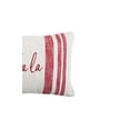 thumbnail image 5 of Morgan Red Striped " Fa La La" 100% Cotton Christmas Accent Throw Pillow 14" x 22", 5 of 6