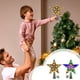 thumbnail image 1 of Luz LED estrella para el Árbol de Navidad | Decoración navideña luminosa de cinco puntas y transparente | Blanco cálido y plástico multicolor, 6,7"x5,9" | Decoración navideña duradera y fácil de, 1 of 6