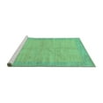 thumbnail image 2 of Ahgly Company Machine Washable Indoor Square Abstract Turquoise Blue Modern Area Rugs, 7' Square, 2 of 4