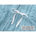thumbnail image 6 of Topgal Girls Hooded Robe Fuzzy Flannel Robe for Kids Warm Pajamas Fleece Light Blue Wheat Jacquard Soft Bathrobe Size 18, 6 of 7
