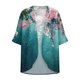 thumbnail image 5 of Cárdigan playero para mujer, blusa informal con estampado de manga 3/4, blusa de poliéster para mujer, 5 of 5