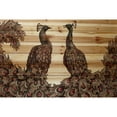 thumbnail image 2 of Peacock Partner Bold I Painting Print on Natural Pine Wood, 2 of 5