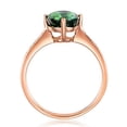 thumbnail image 2 of Classic 1 Carat Green Emerald and Diamond Rose Gold Engagement Ring for Women, 2 of 4