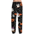thumbnail image 5 of Evdexr Mens Halloween Pajama Pants 2026 Jack O Lantern Ghost Cobweb Printed Pajamas Elastic Waist Drawstring Trousers Sleep Holiday Breathable Pants with Pocket XL, 5 of 6