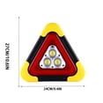 thumbnail image 3 of Triangle Multifunctional Emergency Warning Triangles with LED Solar Rechargeable Lights for Roadside Reflective Triangles for Vehicles and Trucks, 3 of 7