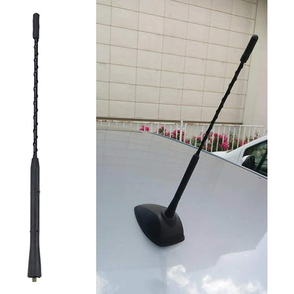 Walbest 16 Inch Universal Car Roof Mast Whip Antenna Enhanced Signal Stereo Radio FM/AM Signal Aerial Amplified Antenna