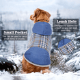 thumbnail image 3 of Dog Coat Plaid Dog Cold Weather Jacket with Hood, Extra Warm Fleece Lining Dog Hoodies Sweater Outfit for Puppy Small Medium Large Dogs,Dog Winter Clothes Vest Pullover Apparel Hooded Shirts, 3 of 7