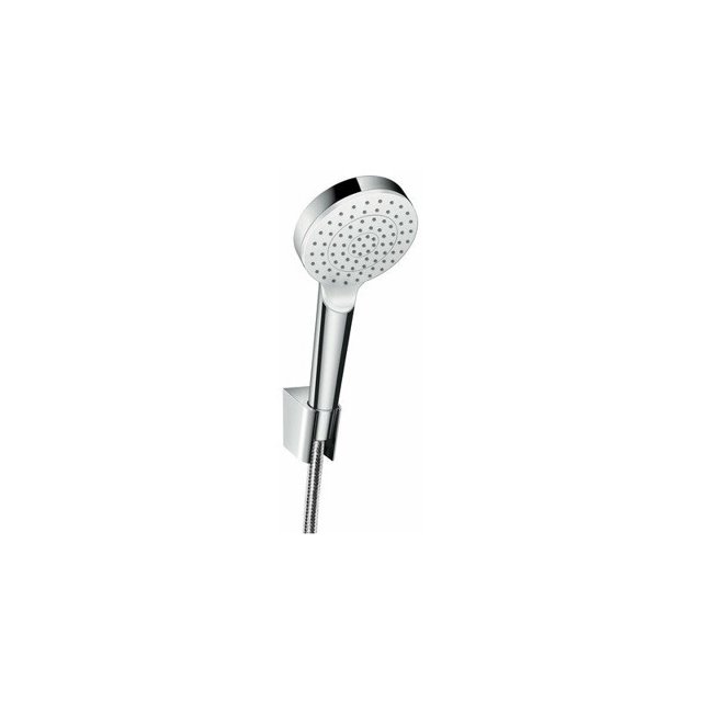 Juego de soporte de ducha Crometta EcoSmart de 1 chorro con flexo de ducha de 160 cm, 26569400, blanco/cromo - 26569400