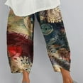 thumbnail image 2 of Pantalons Larges de Sport pour Femmes à Taille Élastique avec Imprimé de Fleurs, 2 of 4