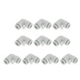 thumbnail image 1 of Conectores de aire de 90 grados de dos vías Unique Bargains, 5/16", 10 piezas, tono blanco y plateado, 1 of 1