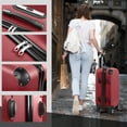 thumbnail image 4 of Zimtown Hardside Lightweight Spinner Red 3 Piece Luggage Set with TSA Lock, 4 of 11
