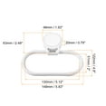 thumbnail image 2 of Uxcell Self Adhesive Oval Towel Ring Wall Mounted ABS Hanging Holder, White, 2 of 6