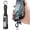 Black, variant on 4-in-1 Digital Display Keychain Charging Cable, 65W PD Fast Charge Zinc Alloy Braided Cord, Short Travel Lanyard for Phone Laptop