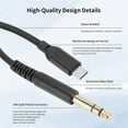 thumbnail image 3 of USB C A 6.35 mm DE 1/4 Pulgadas Audio Masculino, Cable Audio Adaptador USB A 1/4, Para El Cable Estéreo La Nota 10 S20+ Ultra S9 S8, Amplificador, 3 of 7