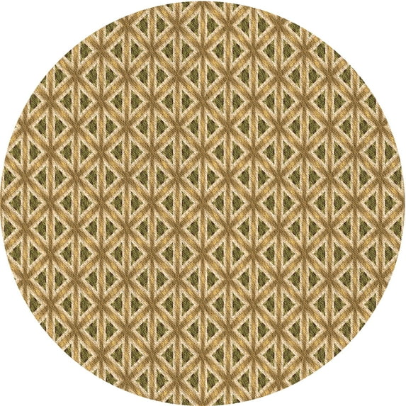 Ahgly Company Indoor Square Patterned Yellow Orange Area Rugs, 3' Square