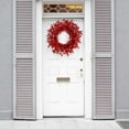 thumbnail image 5 of 15.74" Red Berry Wreath, Christmas Red Berries, Valentines Day Decor, 2024 Holiday Look, Perfect for Single Doors and Double Door, 5 of 8