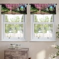 thumbnail image 2 of LALILO Kitchen Curtain Valance Cherry Blossom Thailand Rod Pocket Window Curtain 52"x 18" Set of 2, 2 of 5