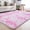 Pink, variant on LOCHAS Soft Area Rugs Tie-dyed Print Shaggy Fluffy Carpets for Living Room Bedroom Nursery Kids Play Mat 4'x6', Pink