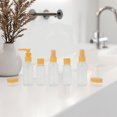 thumbnail image 5 of Unique Bargains 7 Pcs Travel Size Toiletries Bottles Containers Leakproof Squeezable Refillable Travel Container Set Orange, 5 of 5
