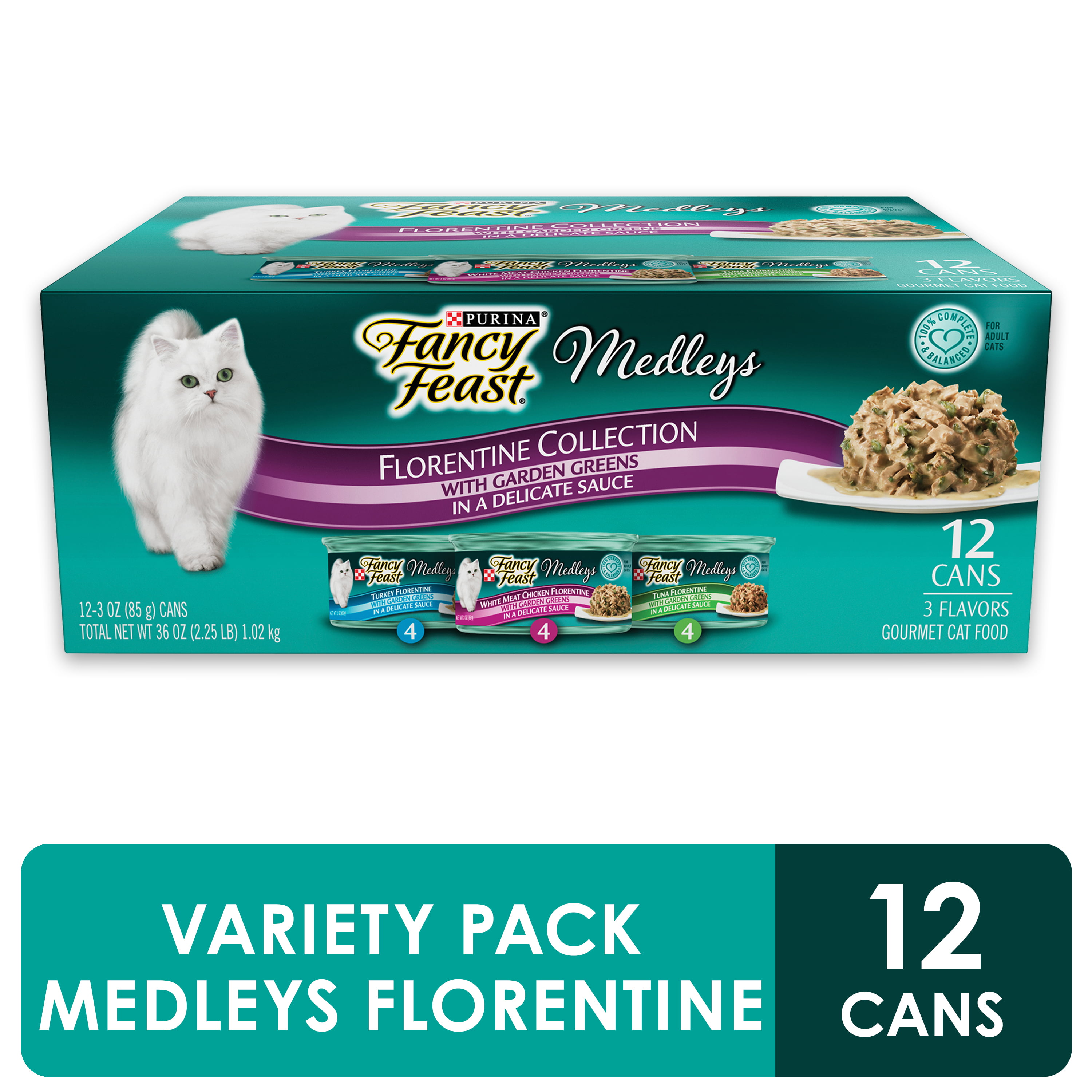 (12 Pack) Fancy Feast Gravy Wet Cat Food Variety Pack, Medleys