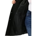 thumbnail image 5 of Agnes Orinda Women's Plus Size Coat Stand Collar Pockets Single Breasted Jacket Fall Winter Coat 3X Black, 5 of 6