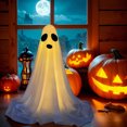 thumbnail image 4 of Decoración de fantasma espeluznante de 335 pulgadas con luz de decoración de Halloween de fantasma espeluznante blanca clara, 4 of 8