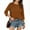 Brown, variant on OGLCCG 3/4 Length Sleeve Womens Tops Basic Crew Neck Workout Sports T Shirts Solid Color Casual Spring Summer Blouse Dressy,XXL,Pink