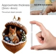 thumbnail image 7 of Rustic Woodland Christmas Ornament, 3.15 Inch Resin Acorn Shell Animal Ornament, Hanging Decor for Tree Mantel Wreath Thanksgiving Centerpiece, Squirrel with Winter Sock, 7 of 7