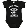 thumbnail image 3 of Inktastic Handpicked for Earth by My Gigi in Heaven with Angel Wings Boys or Girls Baby Bodysuit, 3 of 5