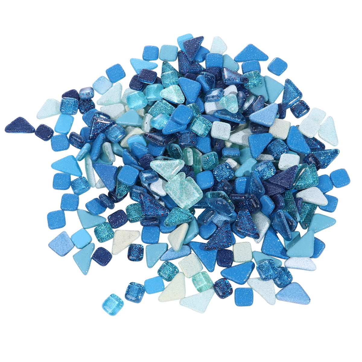 WRISTBIQUE Decorative Tile Blue Crystal Glass For Craft Enthusiasts Home Decoration 1 Set