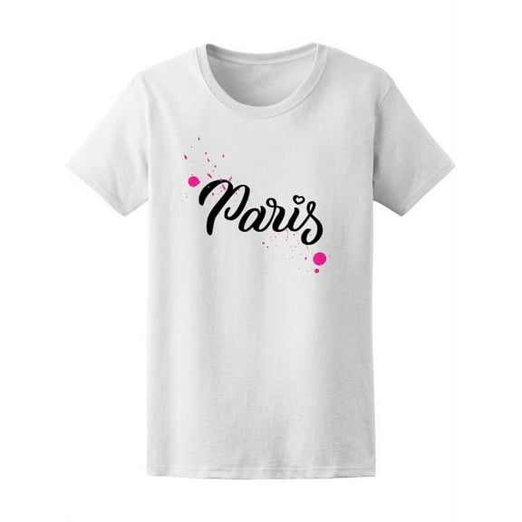 Paris Paint Dots Graphic T-Shirt Women -Image by Shutterstock, Female Large