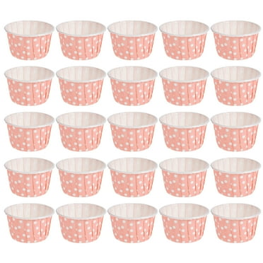 OUNONA Pink Disposable Paper Baking Cups for Cupcakes and Muffins Perfect for Parties and Gatherings 100 Pieces