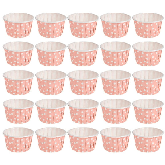 OUNONA Pink Disposable Paper Baking Cups for Cupcakes and Muffins Perfect for Parties and Gatherings 100 Pieces