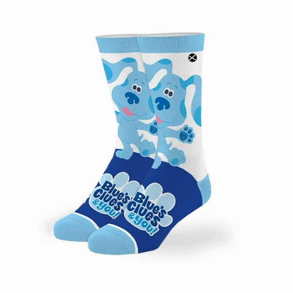 ODD SOX – Blue’s Clues – Big Kids Unisex Novelty Crew Socks – Colorful Cartoon Graphic Print – Soft