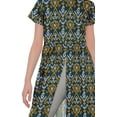 thumbnail image 4 of Moomaya Printed Kurta Front Slit Tunic Tops Women Summer Wear Ladies Kurti, 4 of 5