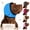 Blue, variant on Silent Wuff Dog Earmuffs for Noise Protection, SilentWuff for Dogs Adjustable Calming Hoodie Ear Cover for Fireworks and Bathing, Gray, Small