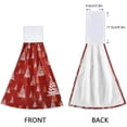thumbnail image 4 of SKYSONIC 2 PCS Merry Christmas Hand Towels with Hanging Loop for Bathroom and Kitchen, Hanging Band Towel - Xmas Winter Christmas Tree Kitchen Dish Cloth and Bathroom Hand Towels Set , 12"x17", 4 of 6