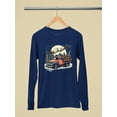 thumbnail image 3 of Santa's Vintage Christmas Truck Women's Long Sleeve, 3 of 4