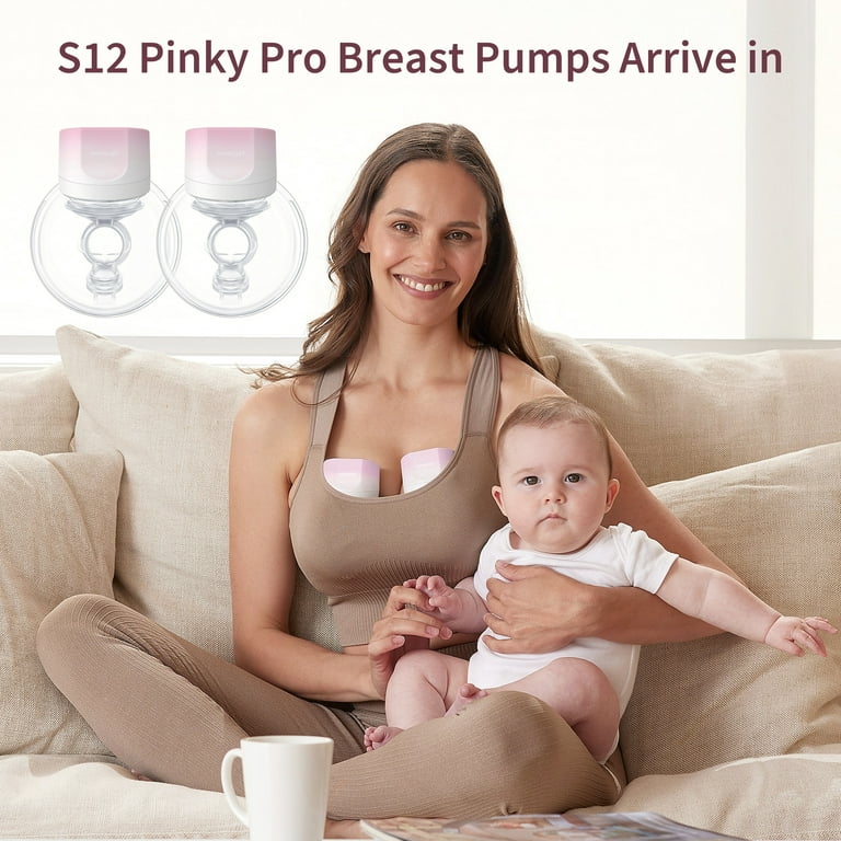 Momcozy Breast Pump Bra (Black/ Beige) Hands Free Pumping and Nursing Bra  for Most Breast Pumps Large 