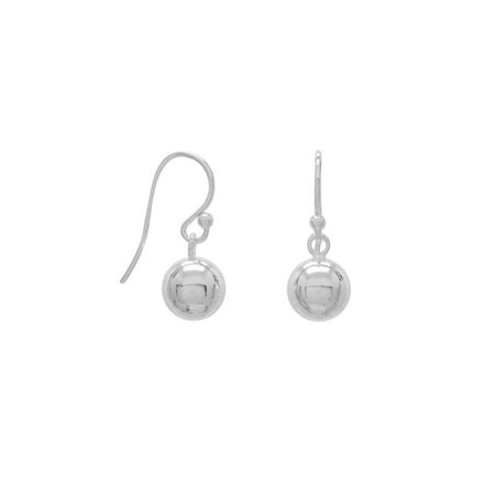 Silver Ball Drop - Ball Drop Dangle Earrings Sterling Silver 8mm