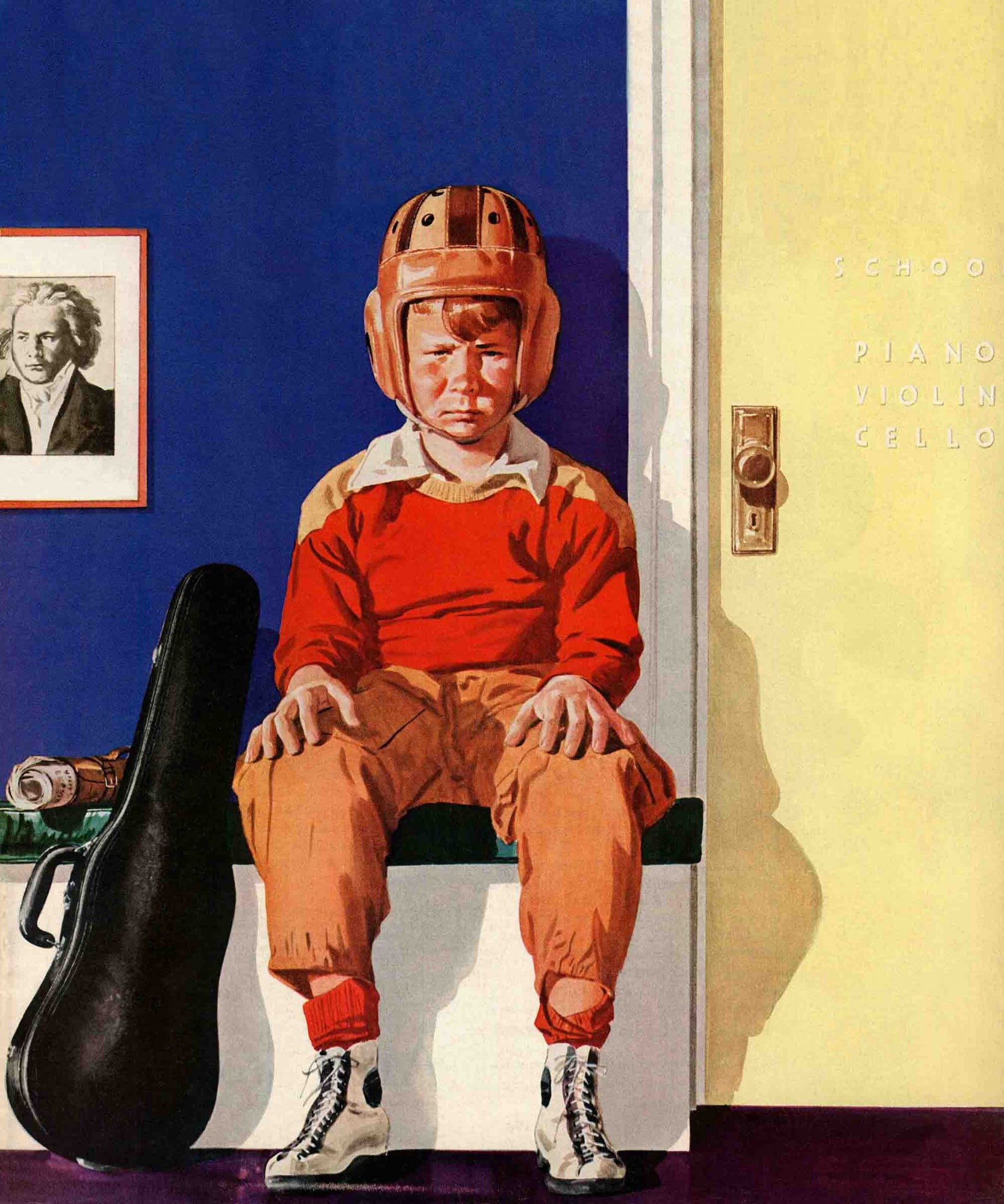 Marmont Hill Musical Sport by Lonie Bee Painting Print on Canvas